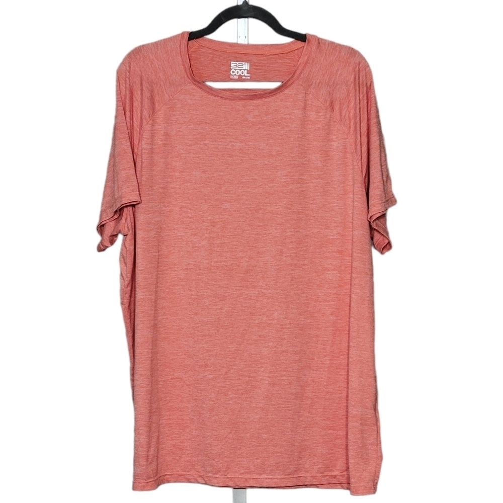 32 Degrees Cool Mens Crew Neck Short Sleeve Tee XXL‎ Coral Athleisure Shirt
